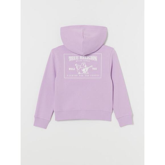 NWT True Religion Girls Stitch Logo Zip‎ Hoodie Purple Size XS - Picture 1 of 7